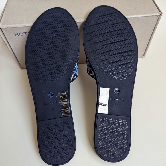 ROTHY'S THE SLIDE SLIP On SANDALS AZURE CAMO SPOT - Picture 10 of 10